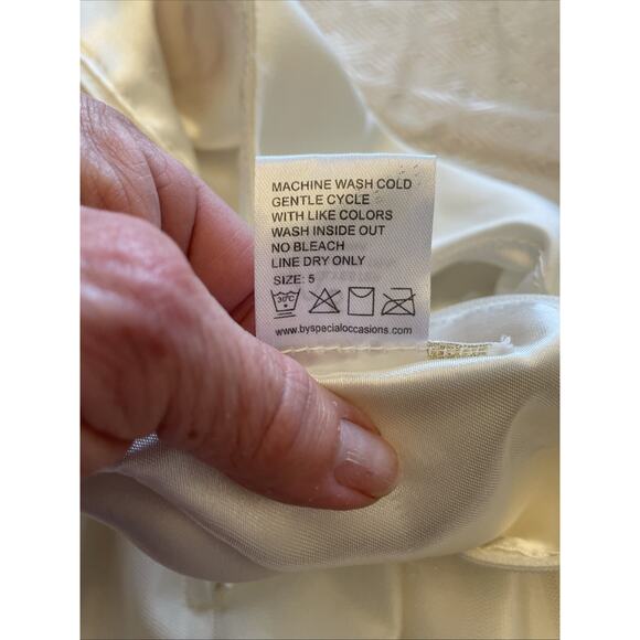 American Princess Size 5 Formal Dress Cream Hot Pink Rosettes Dbl Crinolines EUC - Picture 7 of 12